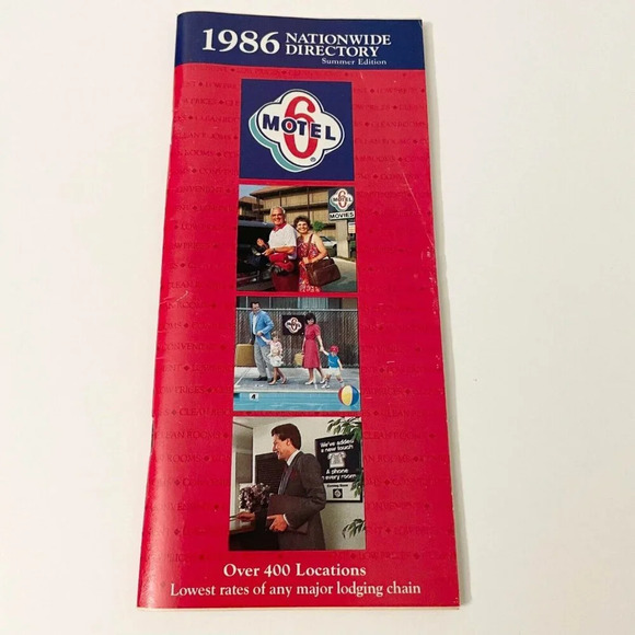 Vintage 1986 Motel 6 Nationwide Directory Brochure Pamphlet Summer Edition - Picture 5 of 16